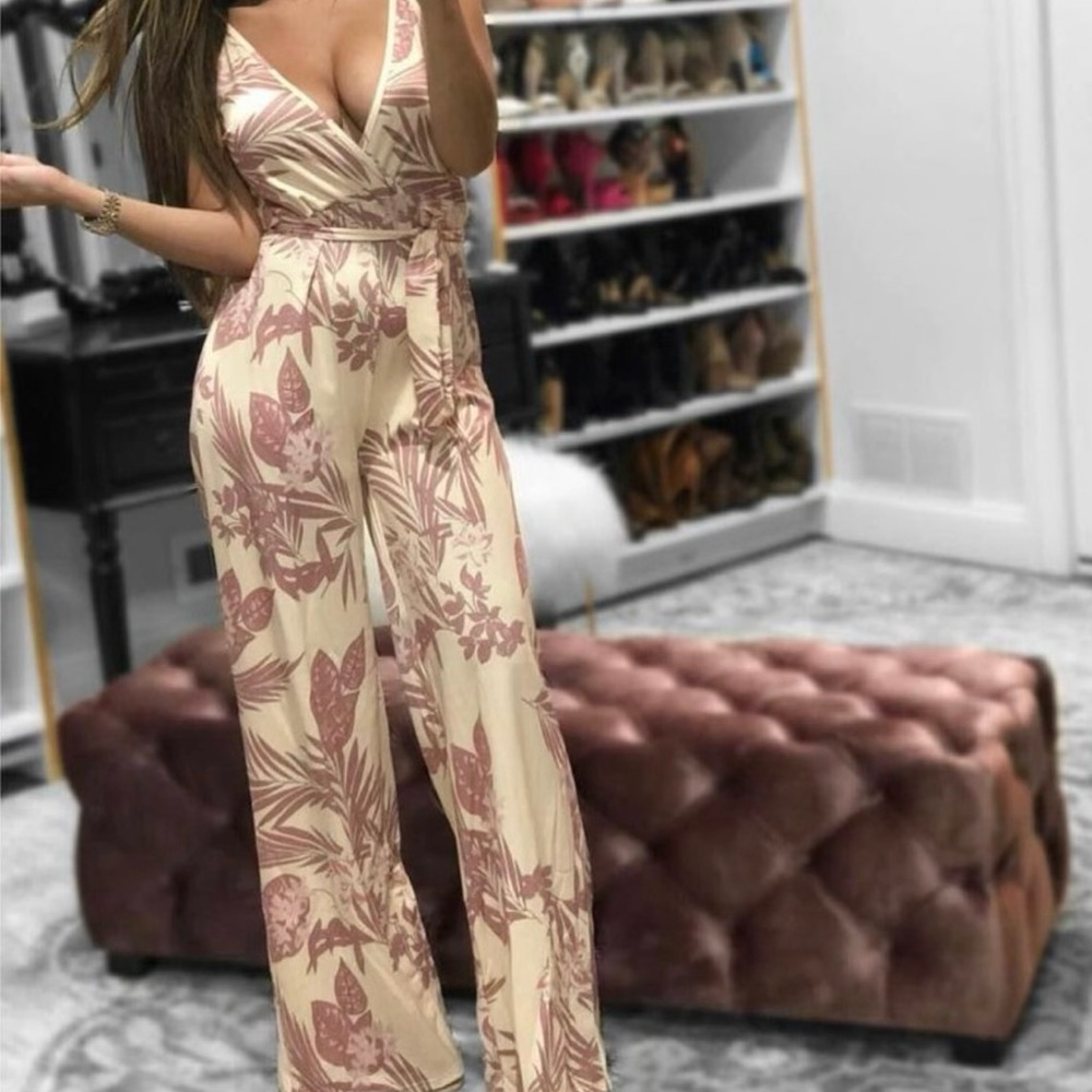 NWOT tropical jumpsuit
